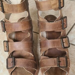 Freebird Tan Quail Heeled Sandals Size 6